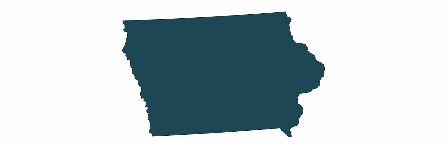 A simple, flat illustration of the geographical outline of the state of Arkansas, colored in dark teal, with a white background.