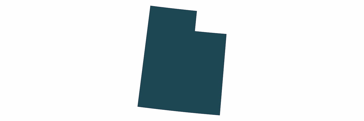 A simple graphic of a dark teal, L-shaped block on a light grey background. The block is oriented vertically with a notch on the upper left side.